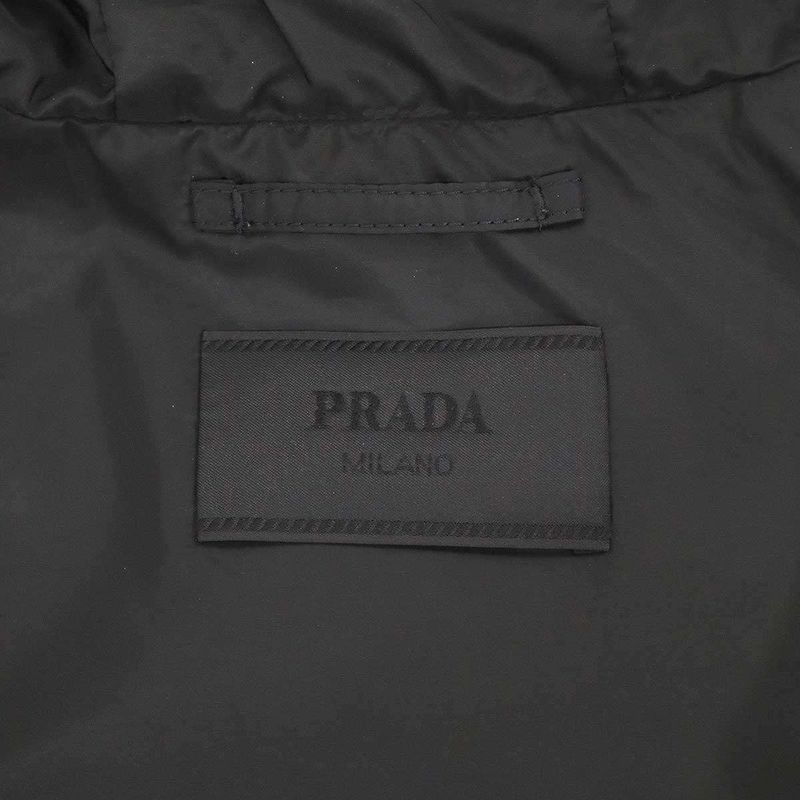 Prada Nylon Hoodie Dead Patted Jacket Black