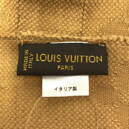 Louis Vuitton Monogram Cotton Silk Fringe Scarf Beige