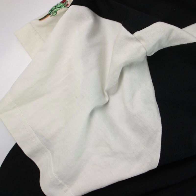 Fendi T-Shirt Short Sleeve Logo Bicolor 44 Black White MW