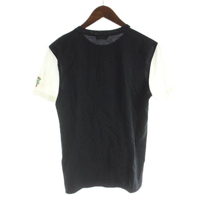 Fendi T-Shirt Short Sleeve Logo Bicolor 44 Black White MW
