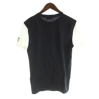 Fendi T-Shirt Short Sleeve Logo Bicolor 44 Black White MW