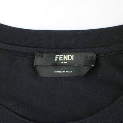 Fendi T-Shirt Short Sleeve Logo Bicolor 44 Black White MW