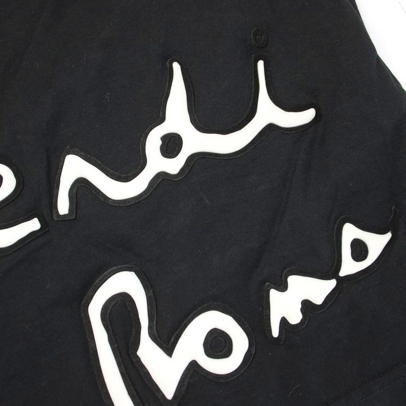 Fendi T-Shirt Short Sleeve Logo Bicolor 44 Black White MW