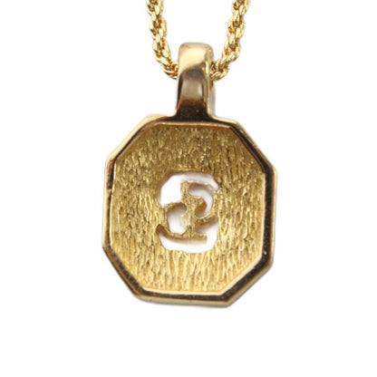 Dior Necklace Pendant CD Logo Rhinestone Gold