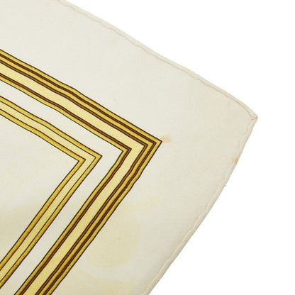 Hermes Carre 90 les Tuileries Garden Yellow Ivory Silk