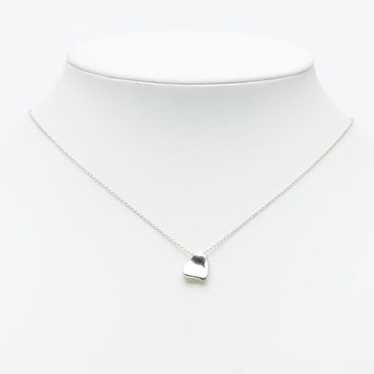 Tiffany & Co Elsa Peretti Full Heart Vintage Chain Pendant Necklace Silver