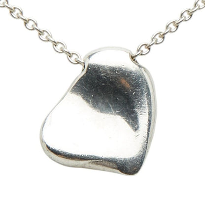 Tiffany & Co Elsa Peretti Full Heart Vintage Chain Pendant Necklace Silver