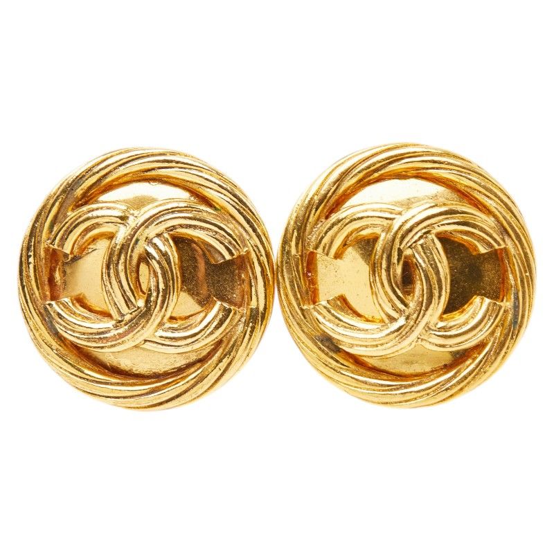 Chanel Vintage CC Logo Gold Plated