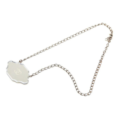 Chanel Mirror Plate CC Logo Silver Metal