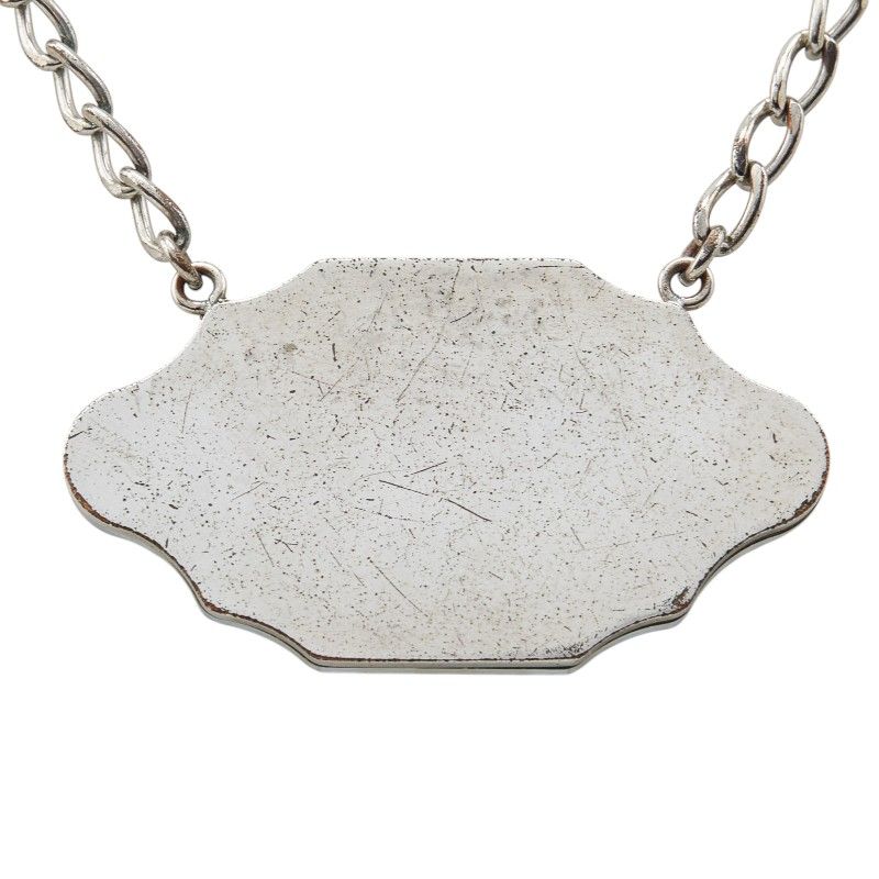 Chanel Mirror Plate CC Logo Silver Metal