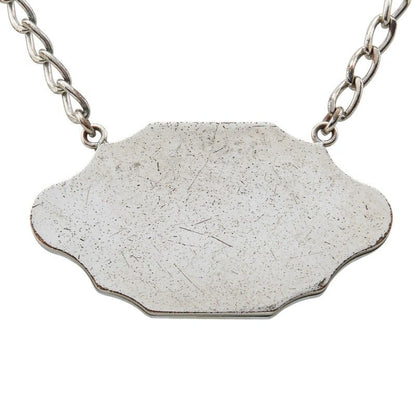 Chanel Mirror Plate CC Logo Silver Metal