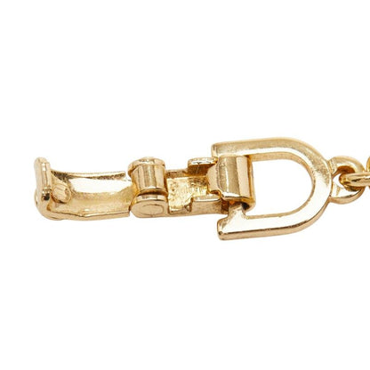 Dior CD Logo Gold Plated Rhinestone Bracelet