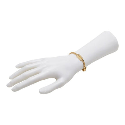 Dior CD Logo Gold Plated Rhinestone Bracelet