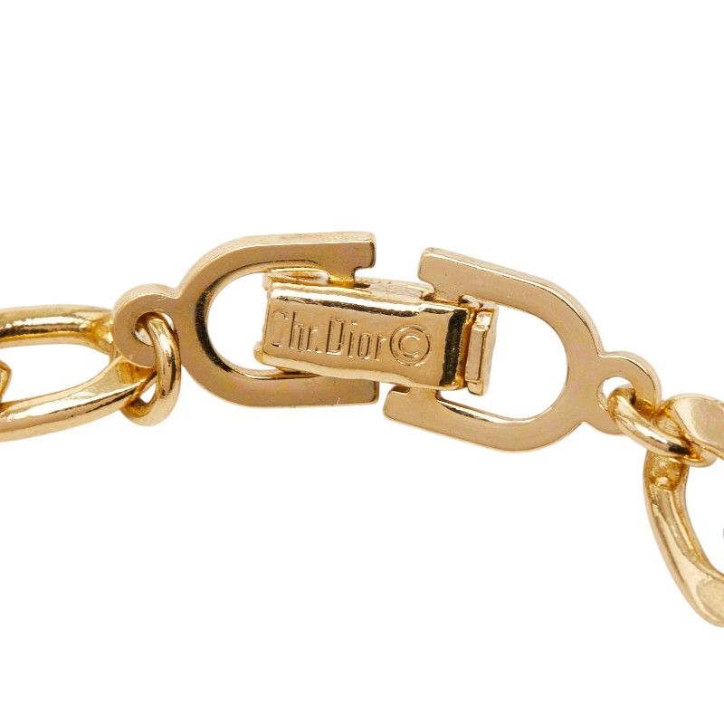 Dior CD Logo Gold Plated Rhinestone Bracelet