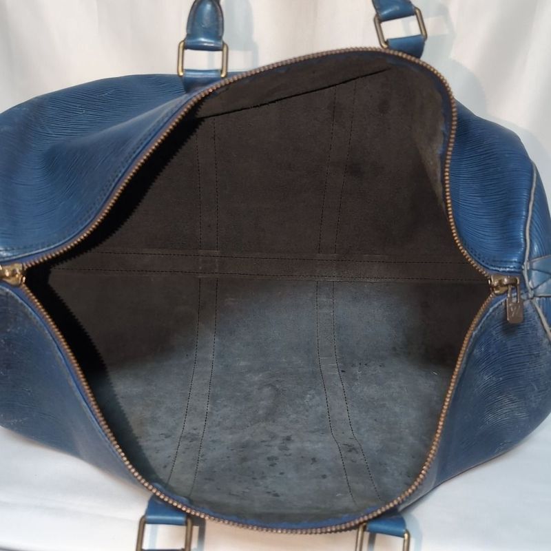 Louis Vuitton Keepall 50 Epi Toledo Blue Boston Bag