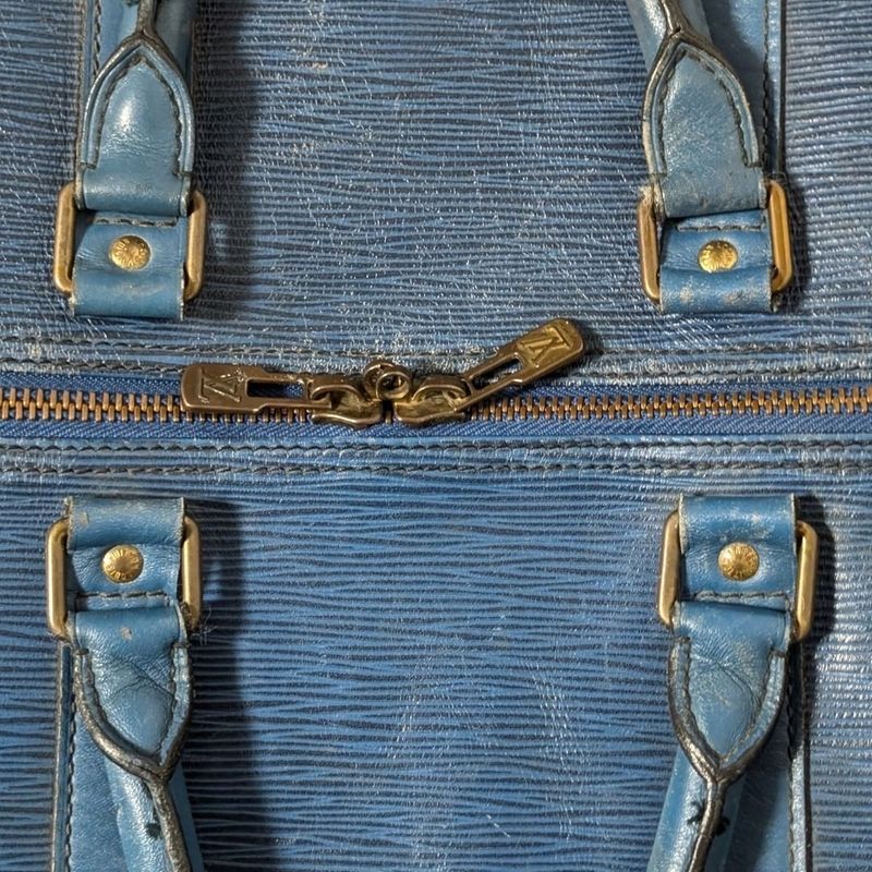 Louis Vuitton Keepall 50 Epi Toledo Blue Boston Bag