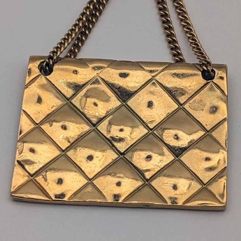 Chanel Brooch Quilted Bag Motif CC Logo