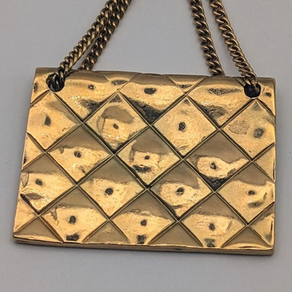 Chanel Brooch Quilted Bag Motif CC Logo