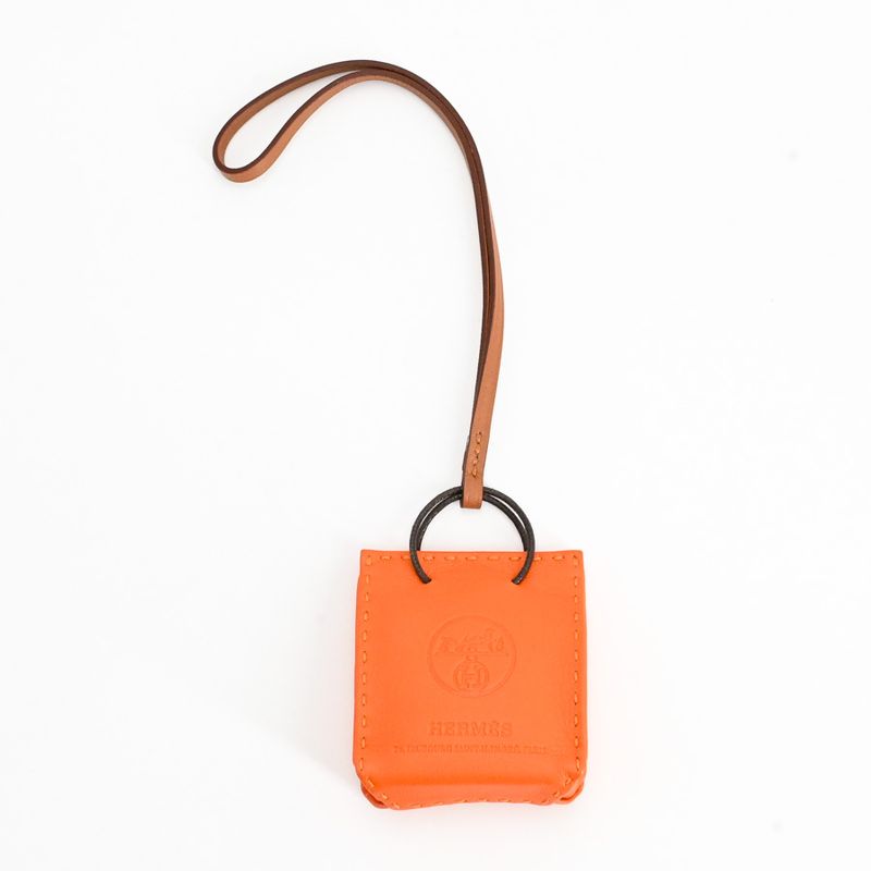 Hermes Charm Sac Orange Keychain