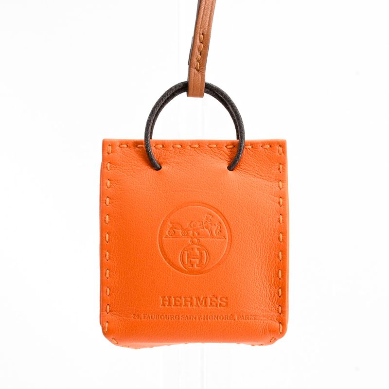 Hermes Charm Sac Orange Keychain