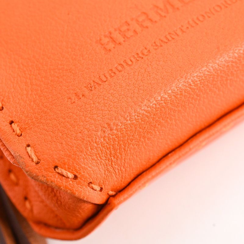 Hermes Charm Sac Orange Keychain