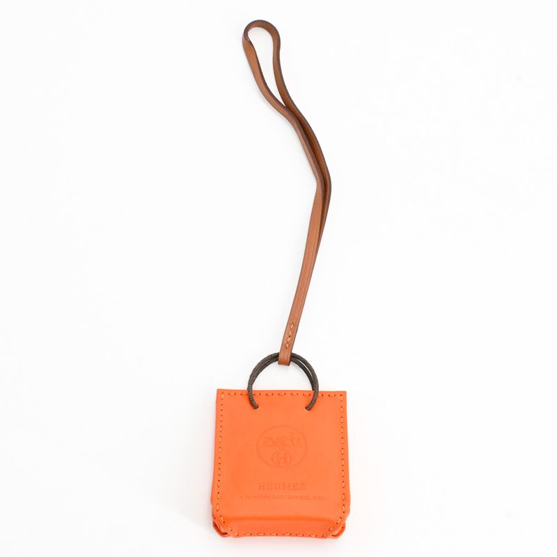 Hermes Charm Sac Orange Keychain