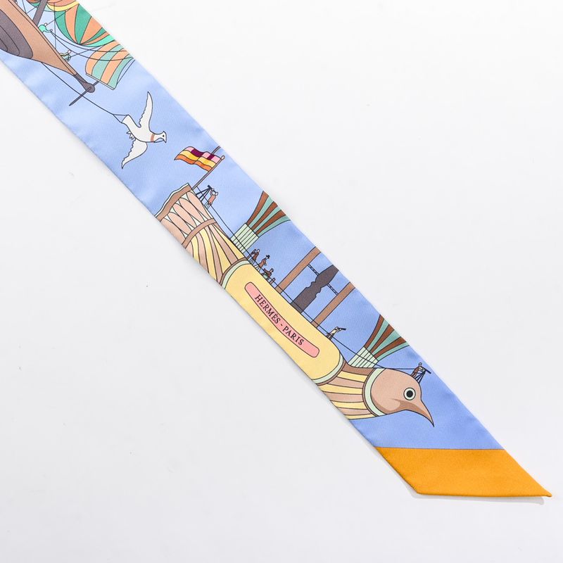 Hermes Scarf Twilly Scarves Blue