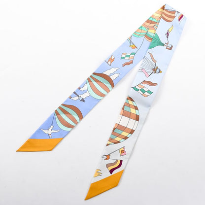 Hermes Scarf Twilly Scarves Blue