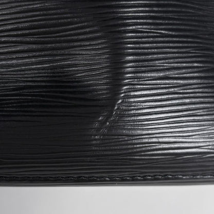 Louis Vuitton Petit Noir Shoulder Drawstring Bag Epi Black