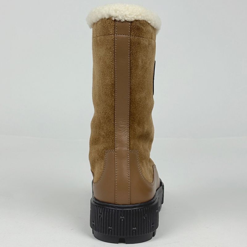 Hermes Short Boots Lava Sole Shoe Tsuye Dobra Brown