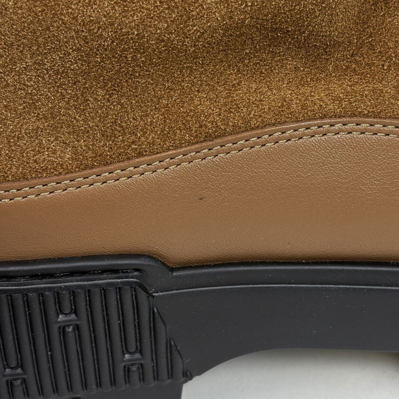 Hermes Short Boots Lava Sole Shoe Tsuye Dobra Brown