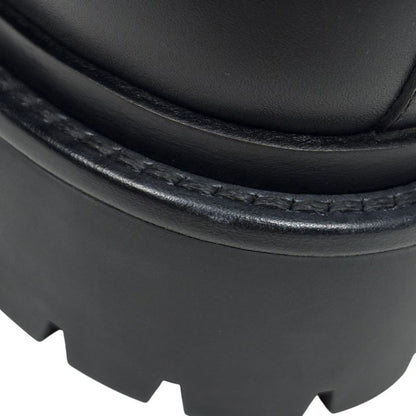 Hermes Land Notch Driver Sole Shoes Short Boots Leather Black