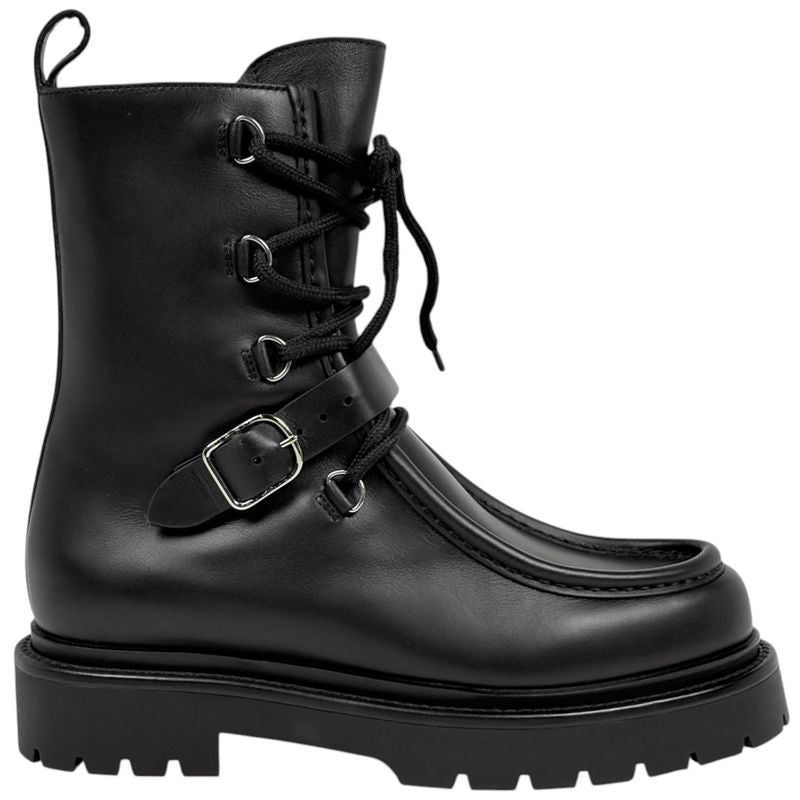 Hermes Land Notch Driver Sole Shoes Short Boots Leather Black