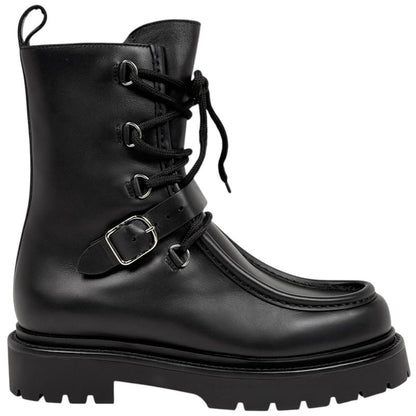 Hermes Land Notch Driver Sole Shoes Short Boots Leather Black