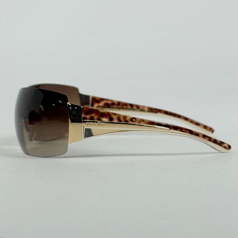 Prada Logo Sunglasses Eyewear Gradient Plastic Brown