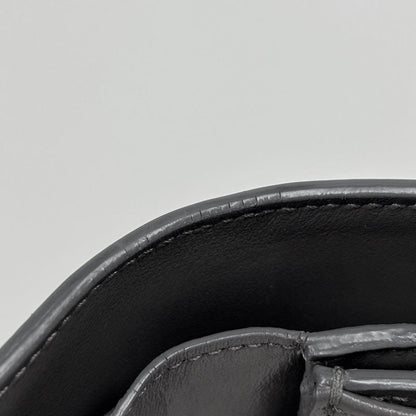Celine Small Trifold Wallet Compact Leather Gray