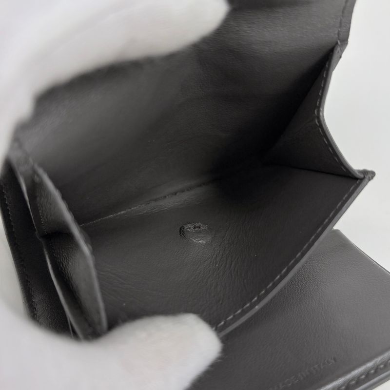 Celine Small Trifold Wallet Compact Leather Gray
