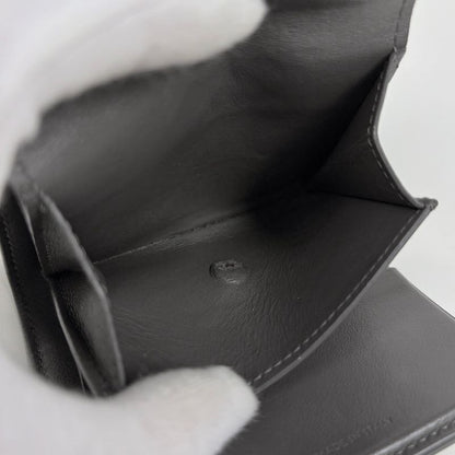 Celine Small Trifold Wallet Compact Leather Gray