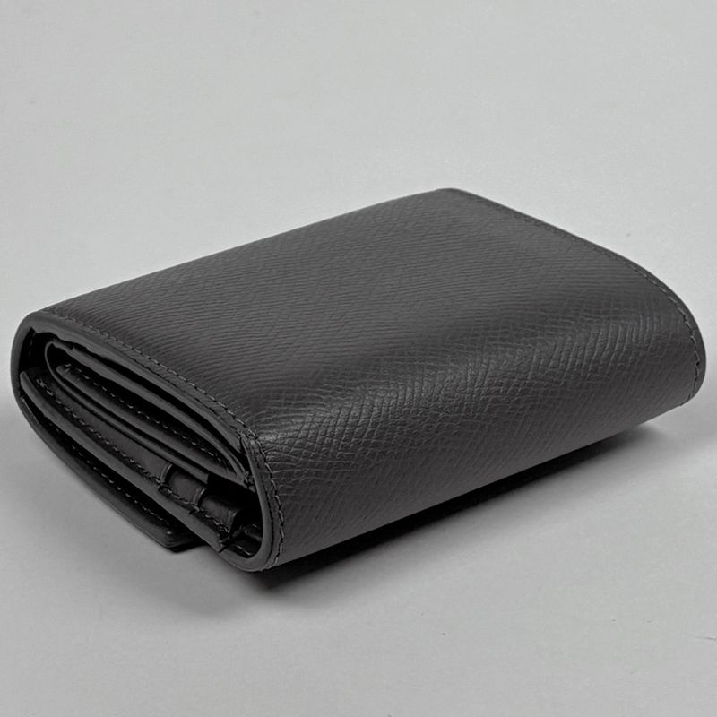 Celine Small Trifold Wallet Compact Leather Gray