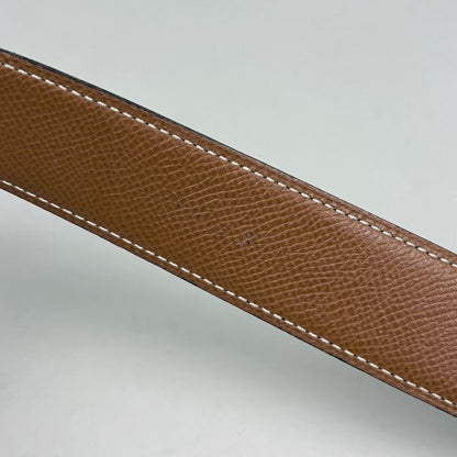 Hermes Constance Reversible Belt Box Calf Courchevel Black Gold