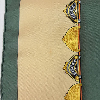 Hermes Carre 90 Parures Des Sables Desert Scarf Silk Green Multicolor