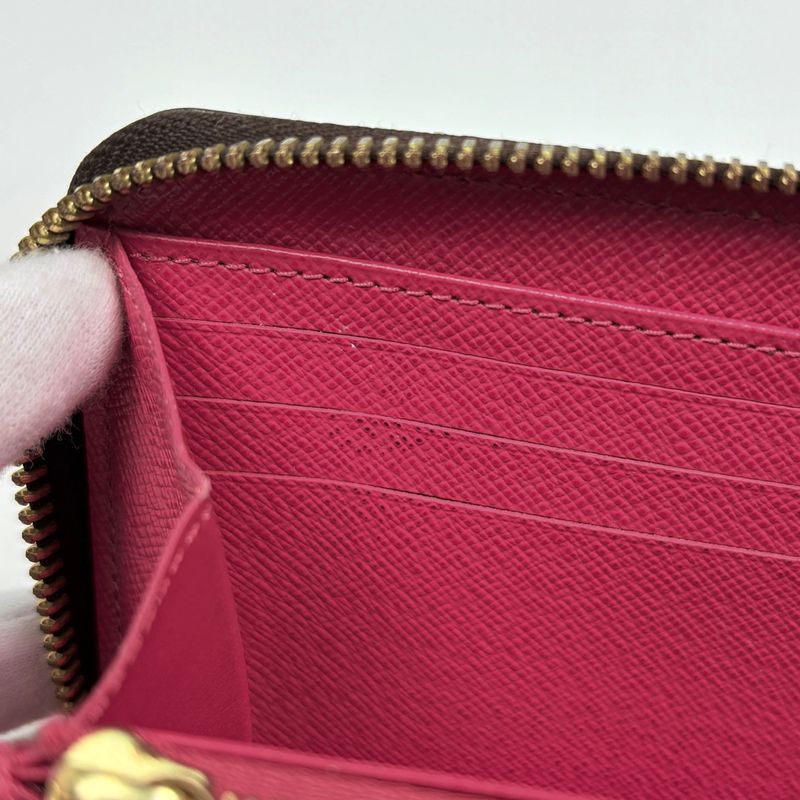 Louis Vuitton Zippy Wallet Zip Around Chain Print Monogram Bay Brown