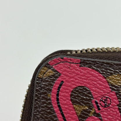 Louis Vuitton Zippy Wallet Zip Around Chain Print Monogram Bay Brown