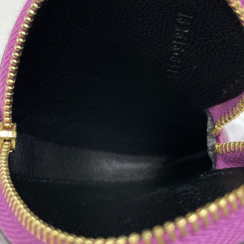 Gucci Guccissima Coin Purse Signature Heart Case Leather Purple