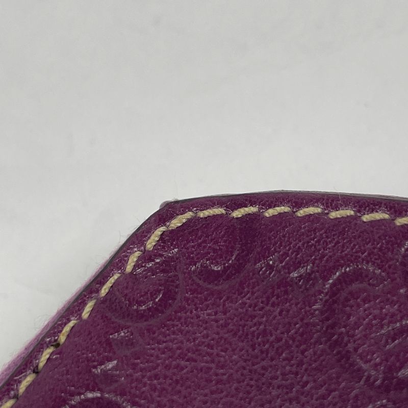 Gucci Guccissima Coin Purse Signature Heart Case Leather Purple