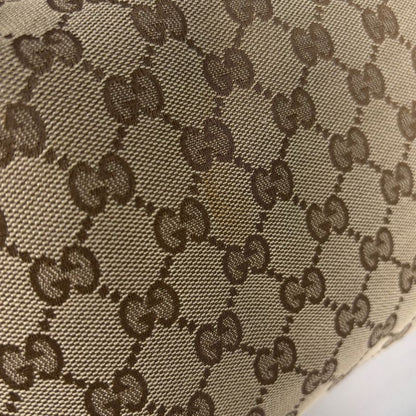 Gucci GG Pattern Handbag Canvas Beige Black