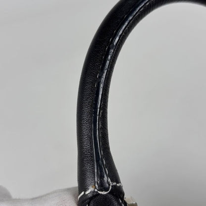 Loewe Amazona 28 Anagram Logo Handbag Suede Light Gray Black