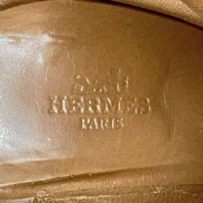 Hermes Leather Long Boots Api Buckle Star Mark 38 Brown
