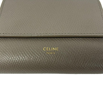 Celine Trifold Wallet Small Gray Beige