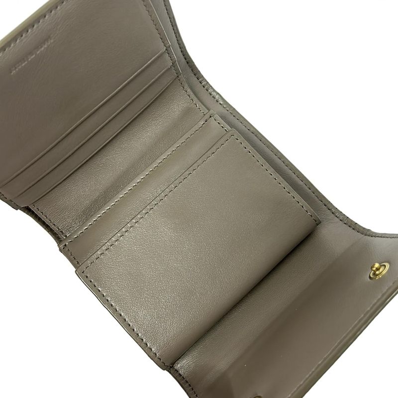 Celine Trifold Wallet Small Gray Beige